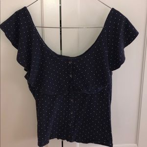 American Eagle Polka Dot T shirt size Medium